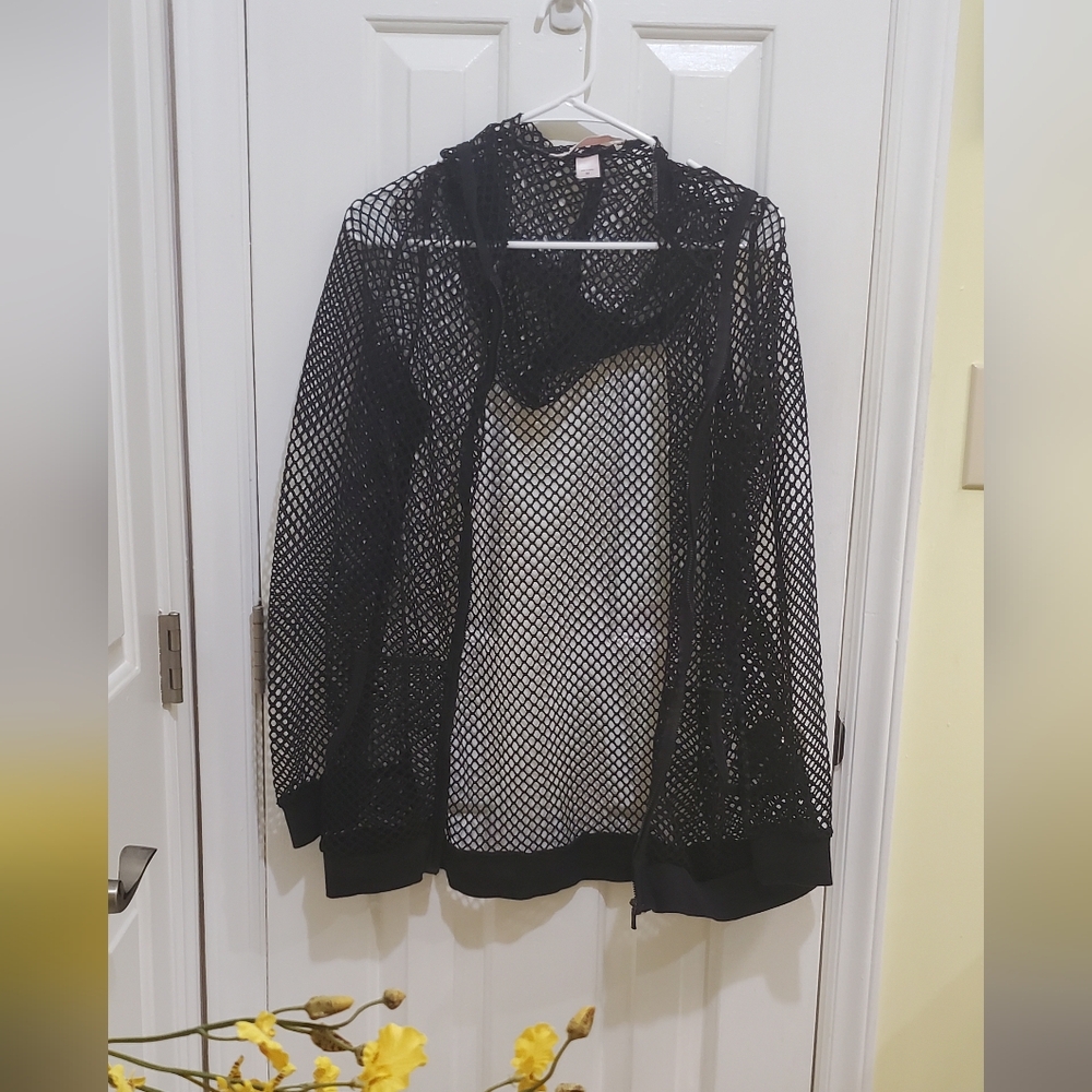 VS mesh zip up hoodie